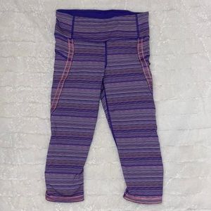 RARE Lululemon Crop Leggings (purple, 4)